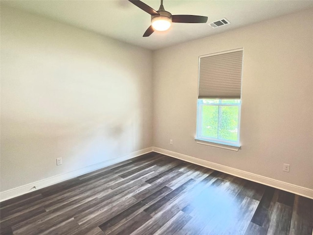 108 W Keamuku Ct, Bastrop, TX 78602 - spare room featuring dark wood finished floors and ceiling fan