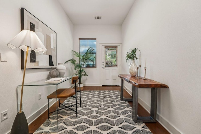 2520 Bluebonnet Ln Unit 48, Austin, TX 78704 - office area with wood finished floors and baseboards