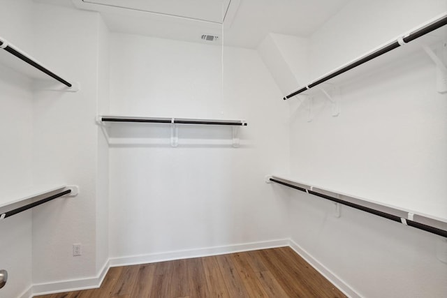 1754 Sawmill Xing, Round Rock, TX 78665 - walk in closet with attic access and wood finished floors