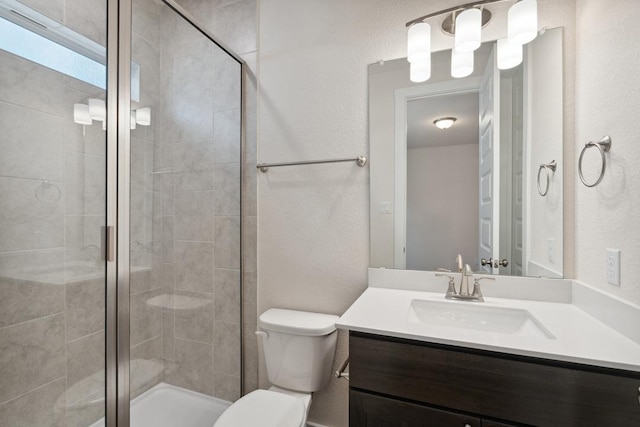 1754 Sawmill Xing, Round Rock, TX 78665 - full bathroom with vanity, a shower stall, and a textured wall