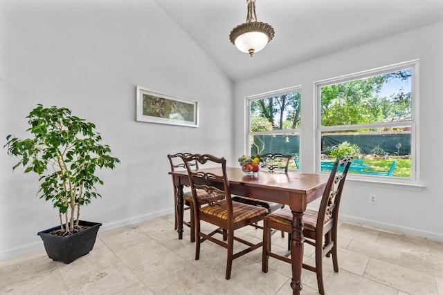 1305 Doonesbury Dr, Austin, TX 78758 - dining area featuring plenty of natural light and lofted ceiling