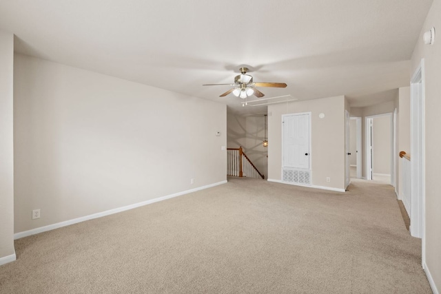 2732 Cascade Falls Dr, Austin, TX 78738 - spare room with attic access, a ceiling fan, and light carpet
