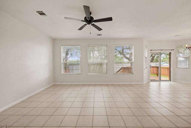 2732 Cascade Falls Dr, Austin, TX 78738 - spare room with ceiling fan and light tile patterned floors
