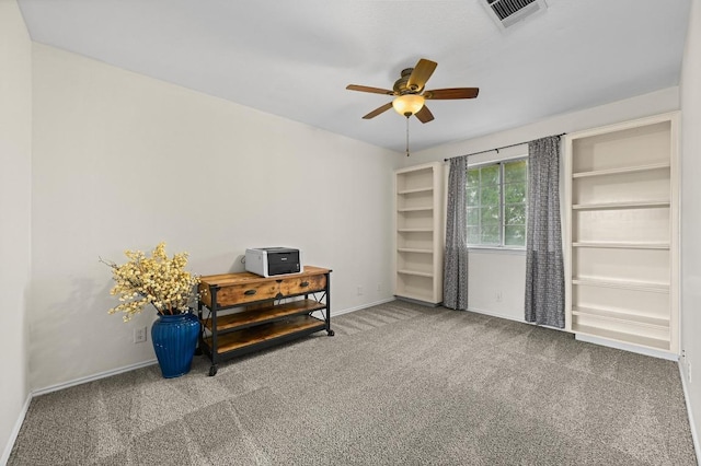 8305 Hillrock Dr, Round Rock, TX 78681 - bedroom with carpet flooring and a ceiling fan