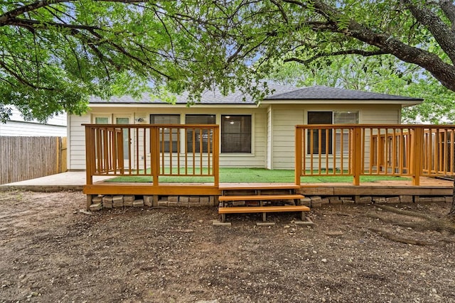 2012 Charlotte Way, Round Rock, TX 78664 - back of property with a wooden deck