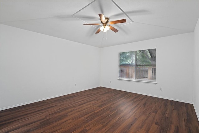 2012 Charlotte Way, Round Rock, TX 78664 - empty room with ceiling fan and dark wood-style flooring