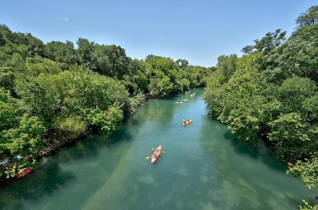 2110 Bluebonnet Ln, Austin, TX 78704 - water view with a heavily wooded area