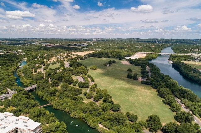 2110 Bluebonnet Ln, Austin, TX 78704 - bird's eye view of a nearby body of water and a tree filled landscape