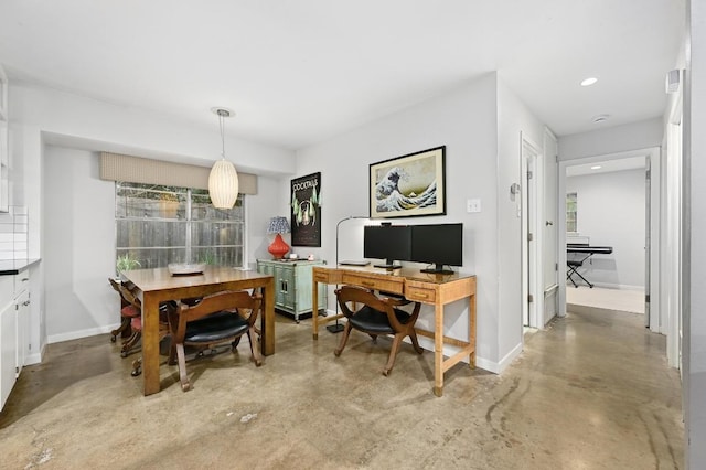 2110 Bluebonnet Ln, Austin, TX 78704 - office featuring concrete flooring and recessed lighting