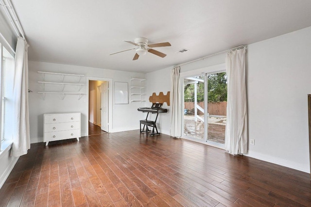 1916 Pecan St, Bastrop, TX 78602 - unfurnished room with ceiling fan and wood finished floors