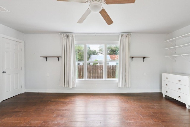 1916 Pecan St, Bastrop, TX 78602 - unfurnished bedroom with hardwood / wood-style floors and ceiling fan