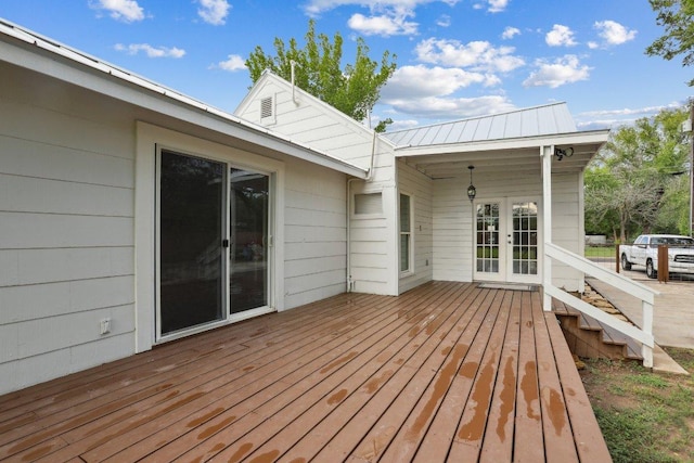 1916 Pecan St, Bastrop, TX 78602 - wooden terrace featuring french doors