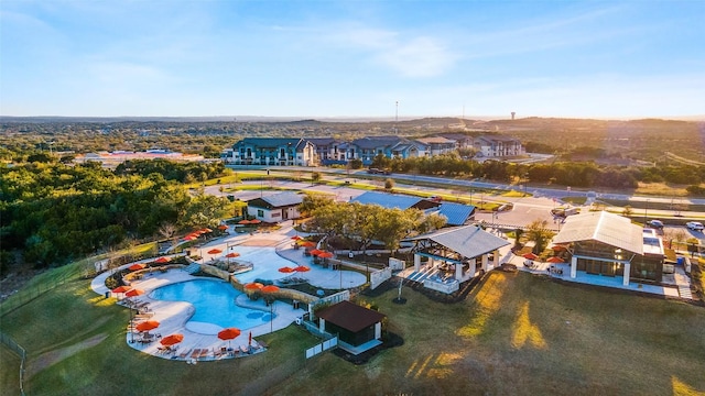 352 Moonlit Stream Pass, Dripping Springs, TX 78620 - drone / aerial view of a pool
