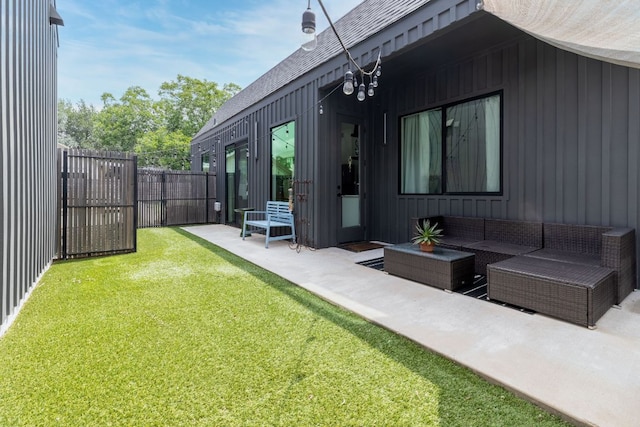 5509 Clay Ave Unit 2, Austin, TX 78756 - view of yard featuring a patio area and an outdoor hangout area