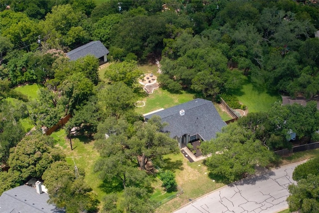 2502 W Messick Loop, Round Rock, TX 78681 - aerial view of property and surrounding area with a heavily wooded area