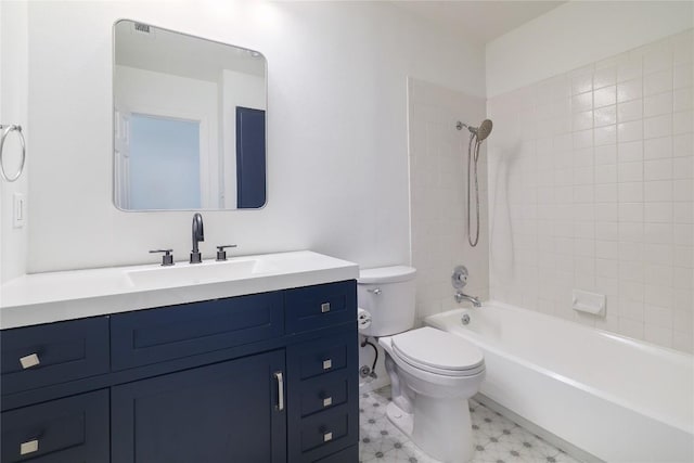 2502 W Messick Loop, Round Rock, TX 78681 - full bathroom with vanity, bathing tub / shower combination, and tile patterned floors
