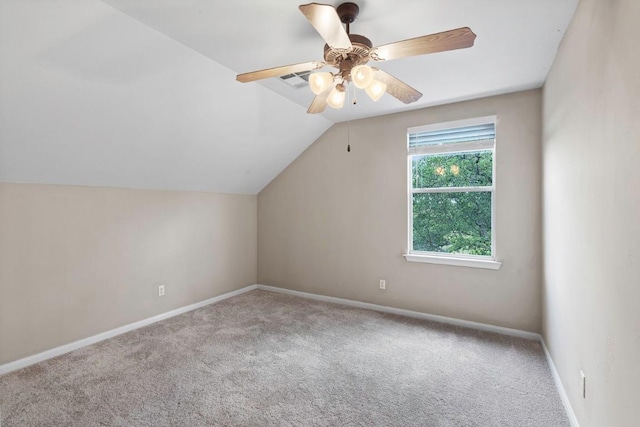 15020 Hero Way W, Leander, TX 78641 - bonus room with carpet floors, ceiling fan, and vaulted ceiling