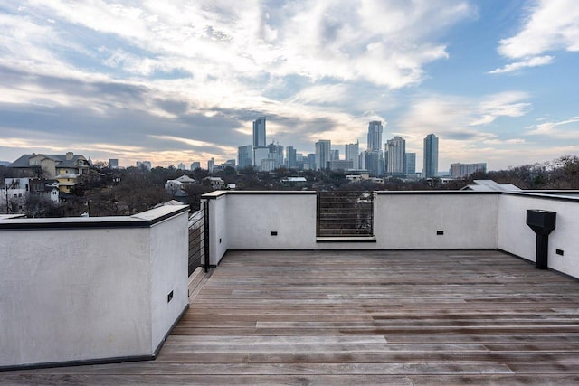 1315 W 9th St Unit B, Austin, TX 78703 - wooden deck with a view of skyline