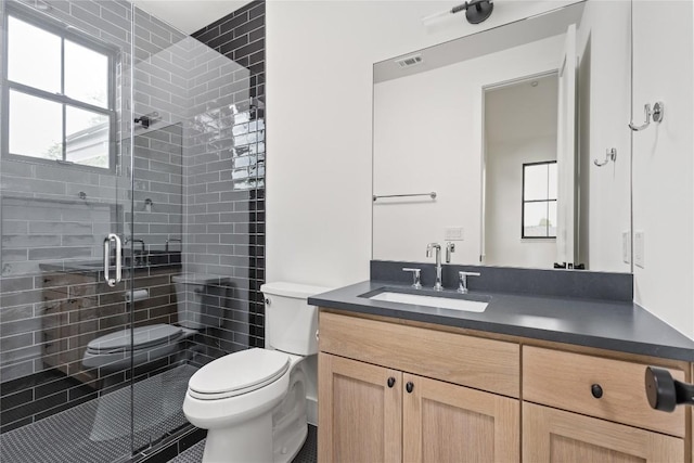 1703 Madison, Austin, TX 78757 - bathroom with vanity and a stall shower