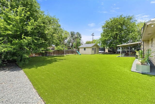 510 Heather Dr, Round Rock, TX 78664 - view of yard featuring a playground and a patio