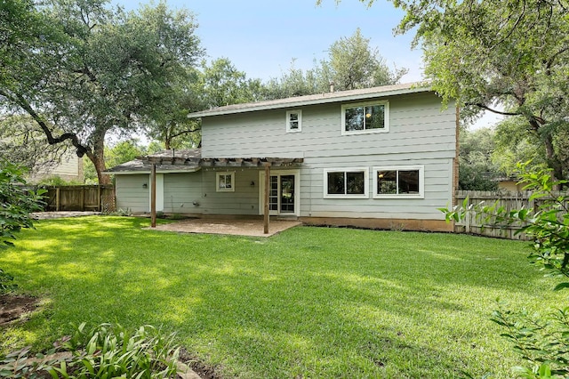 4009 Cordova Dr, Austin, TX 78759 - back of house featuring a fenced backyard, a patio area, and a pergola