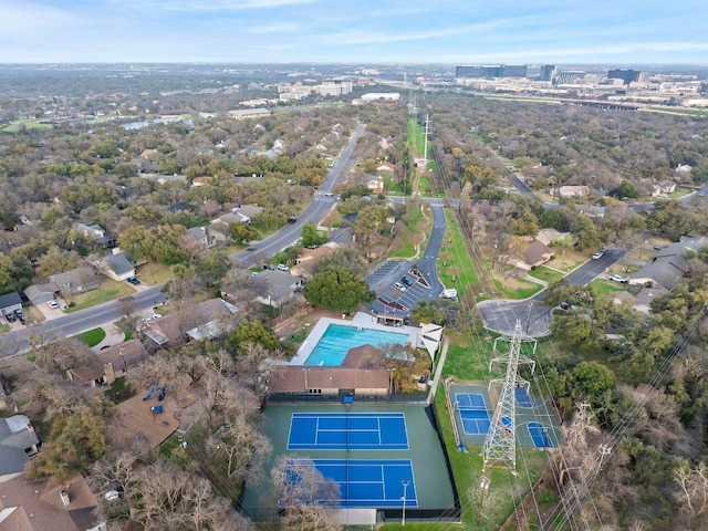 4009 Cordova Dr, Austin, TX 78759 - aerial overview of property's location featuring a pool