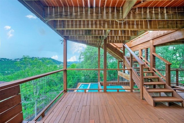 6605 Ladera Norte, Austin, TX 78731 - wooden deck with stairway