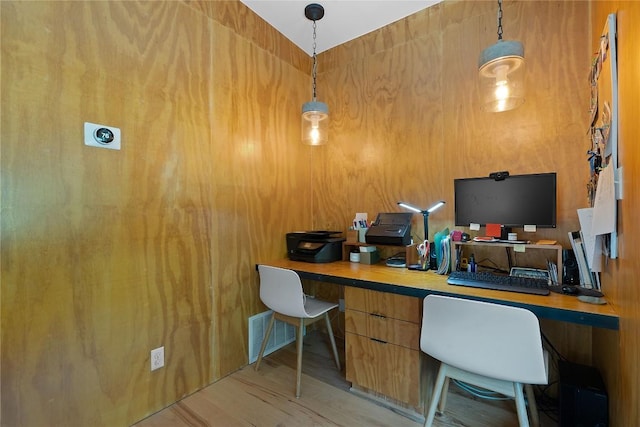 1407 Spring Gdn, Austin, TX 78746 - office area with light wood finished floors