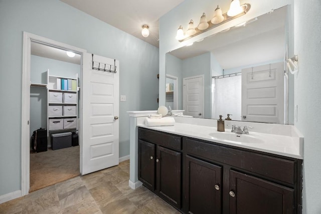 120 Hawkins Ct, Hutto, TX 78634 - bathroom with vanity and a shower with shower curtain