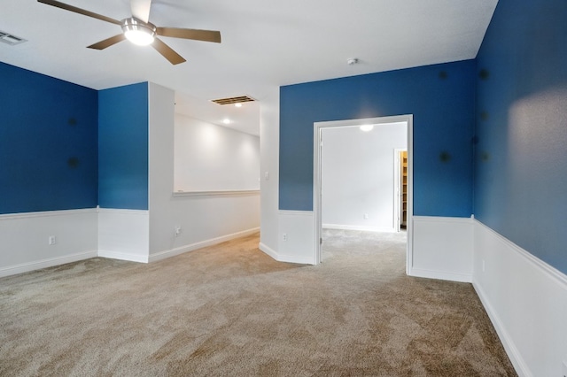 6116 Whipple Way, Austin, TX 78745 - spare room with carpet, ceiling fan, and a smoke detector