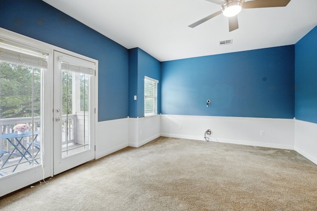 6116 Whipple Way, Austin, TX 78745 - carpeted empty room featuring a ceiling fan and baseboards