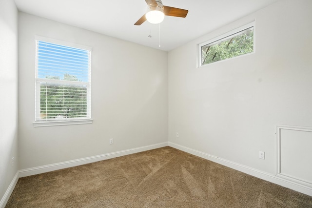6116 Whipple Way, Austin, TX 78745 - spare room with carpet flooring and a ceiling fan