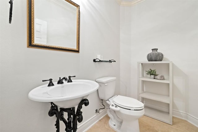 1500 El Cielo, Leander, TX 78641 - half bathroom featuring baseboards and ornamental molding