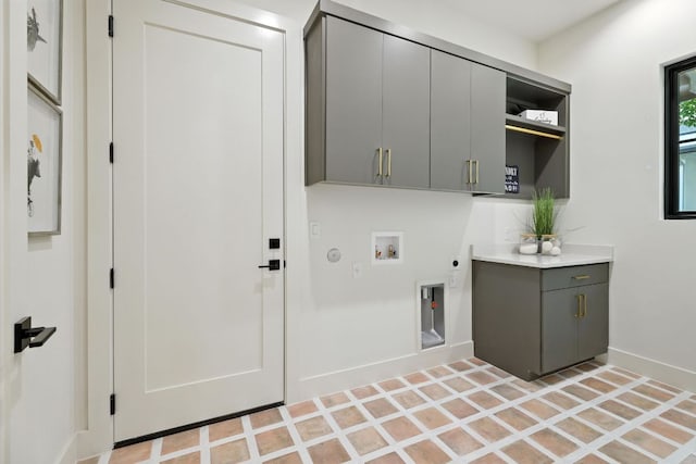 2007 Pasadena Dr, Austin, TX 78757 - laundry room featuring cabinet space, electric dryer hookup, hookup for a washing machine, and hookup for a gas dryer