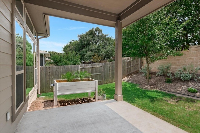 9516 Hunter Ln, Austin, TX 78748 - fenced backyard featuring a patio