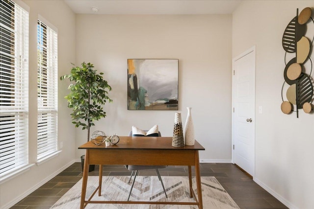 9516 Hunter Ln, Austin, TX 78748 - office area with dark wood-type flooring