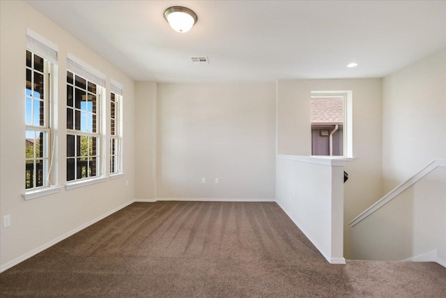 9516 Hunter Ln, Austin, TX 78748 - carpeted spare room featuring baseboards and recessed lighting