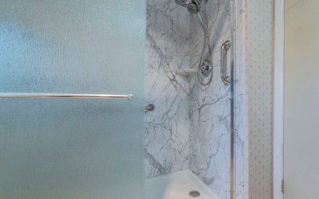 5605 China Berry Rd, Austin, TX 78744 - full bathroom with a marble finish shower
