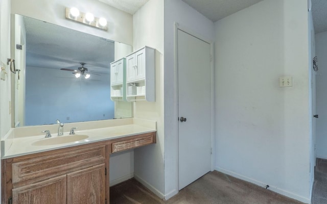 5605 China Berry Rd, Austin, TX 78744 - bathroom featuring ceiling fan and vanity