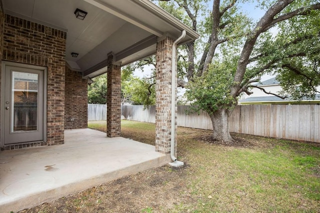 1921 Sauterne Dr, Leander, TX 78641 - fenced backyard featuring a patio