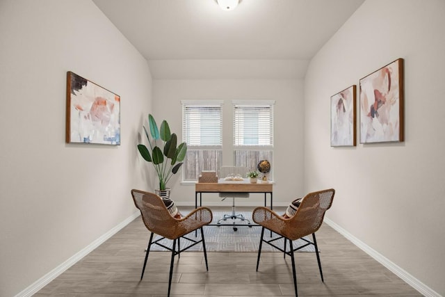 1921 Sauterne Dr, Leander, TX 78641 - office area with wood finished floors