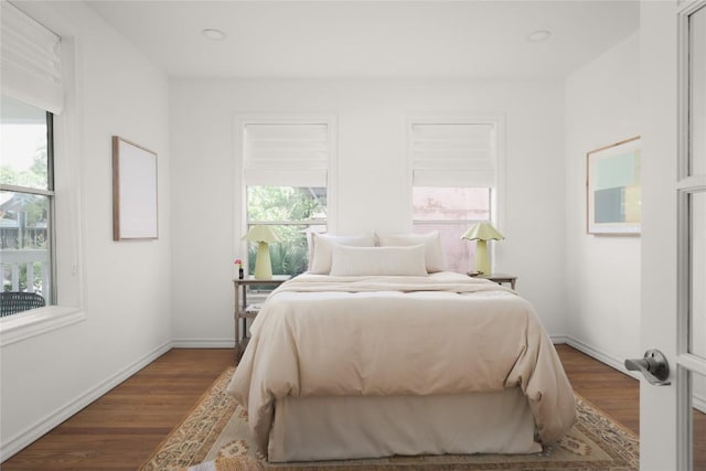 1018 Shelley Ave, Austin, TX 78703 - bedroom featuring dark wood-style flooring