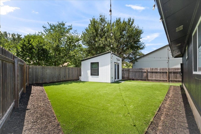 3803 Alexandria Dr, Austin, TX 78749 - fenced backyard with an outdoor structure