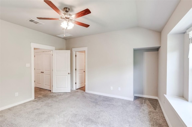 17200C Crane Fly Dr Unit C, Pflugerville, TX 78660 - unfurnished bedroom with carpet, vaulted ceiling, and a ceiling fan