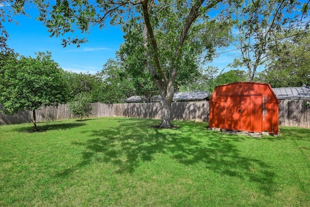 8012 Stillwood Ln, Austin, TX 78757 - fenced backyard featuring a storage unit