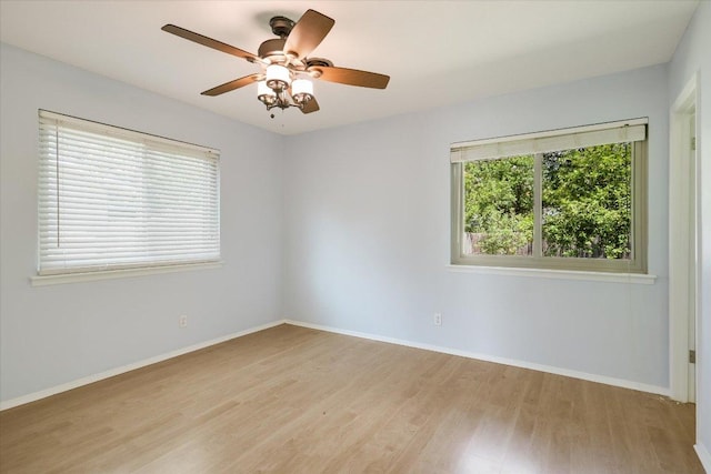 8012 Stillwood Ln, Austin, TX 78757 - unfurnished room featuring light wood finished floors and ceiling fan