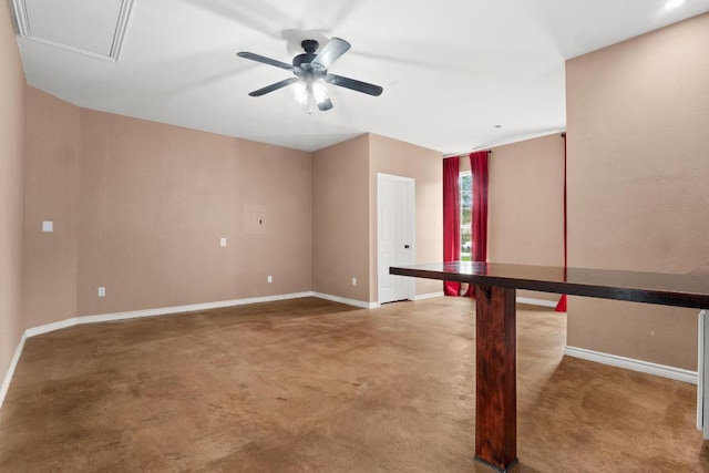 607 County Cork Ln, Leander, TX 78641 - spare room featuring ceiling fan and baseboards