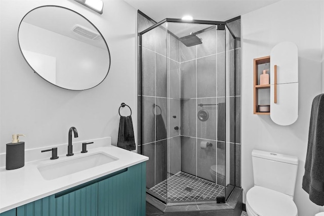 2601 Ashdale Dr, Austin, TX 78757 - bathroom featuring vanity and a shower stall