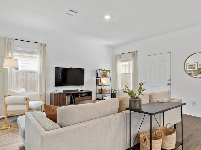 308 Sunfish Ln, Bastrop, TX 78602 - living room with wood finished floors and baseboards