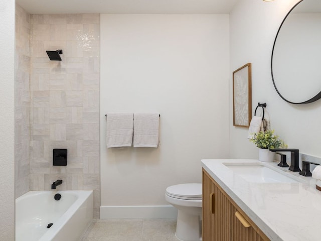 6000 Roxbury Ln, Austin, TX 78739 - bathroom featuring vanity, tile patterned flooring, and shower / tub combination